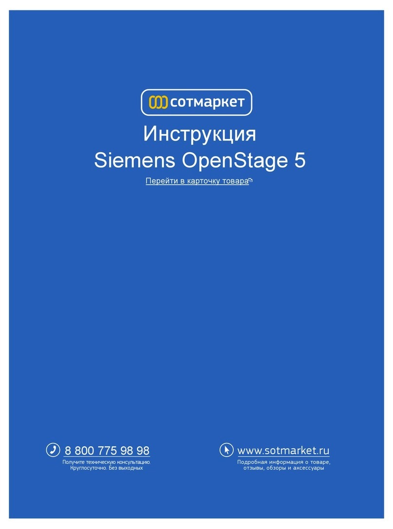 Siemens OpenStage 5 Operator's manual