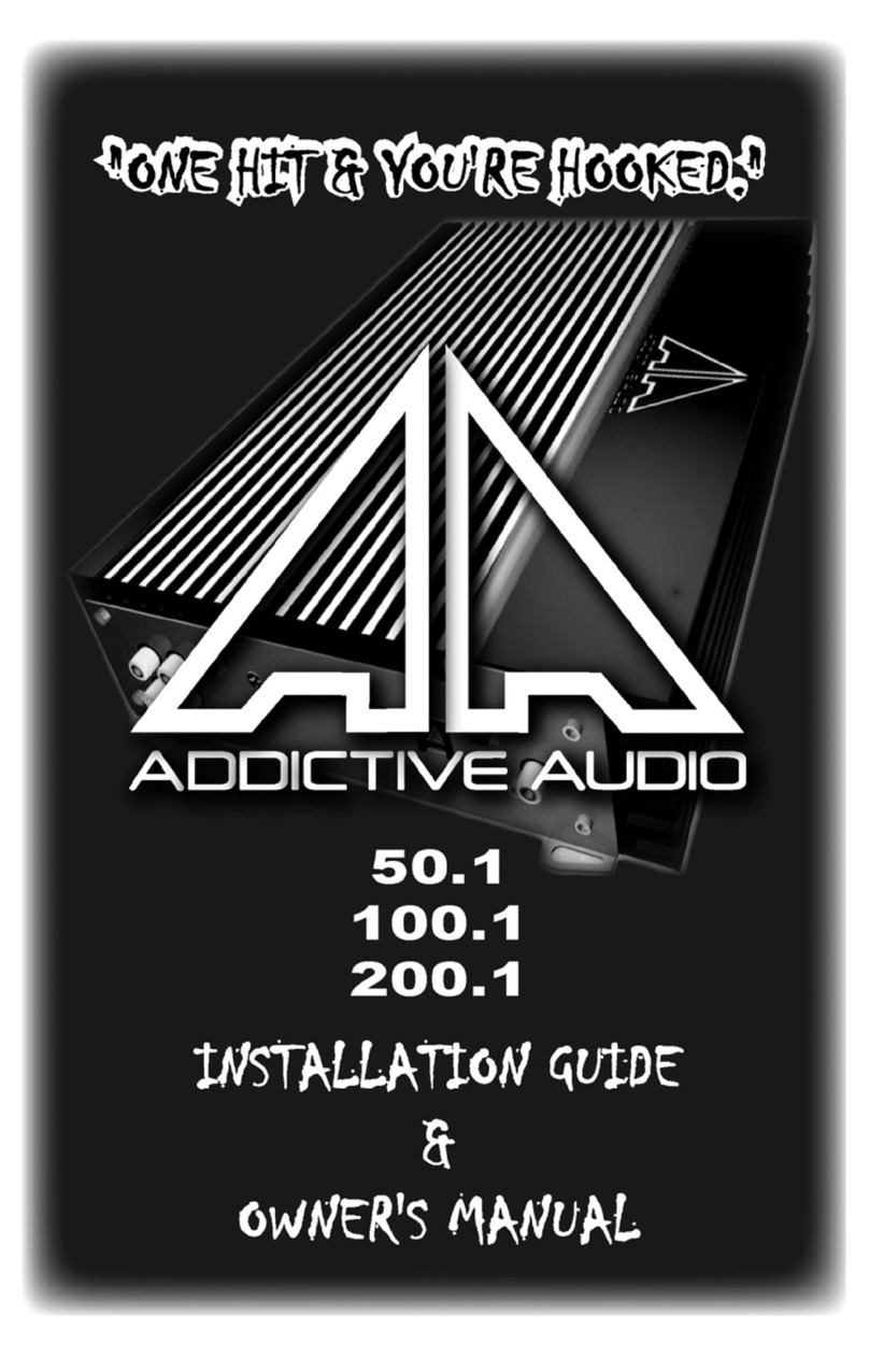 Addictive audio 50.1D Installation guide & owner's manual