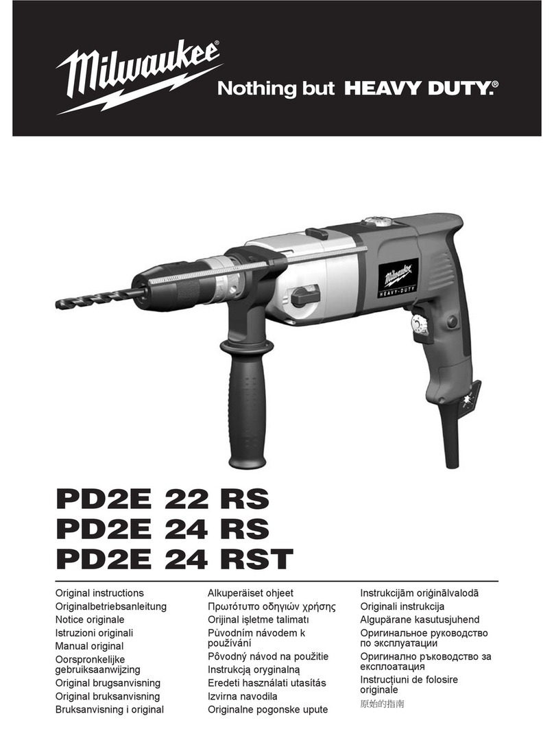 Milwaukee PD2E 22 RS Original instructions
