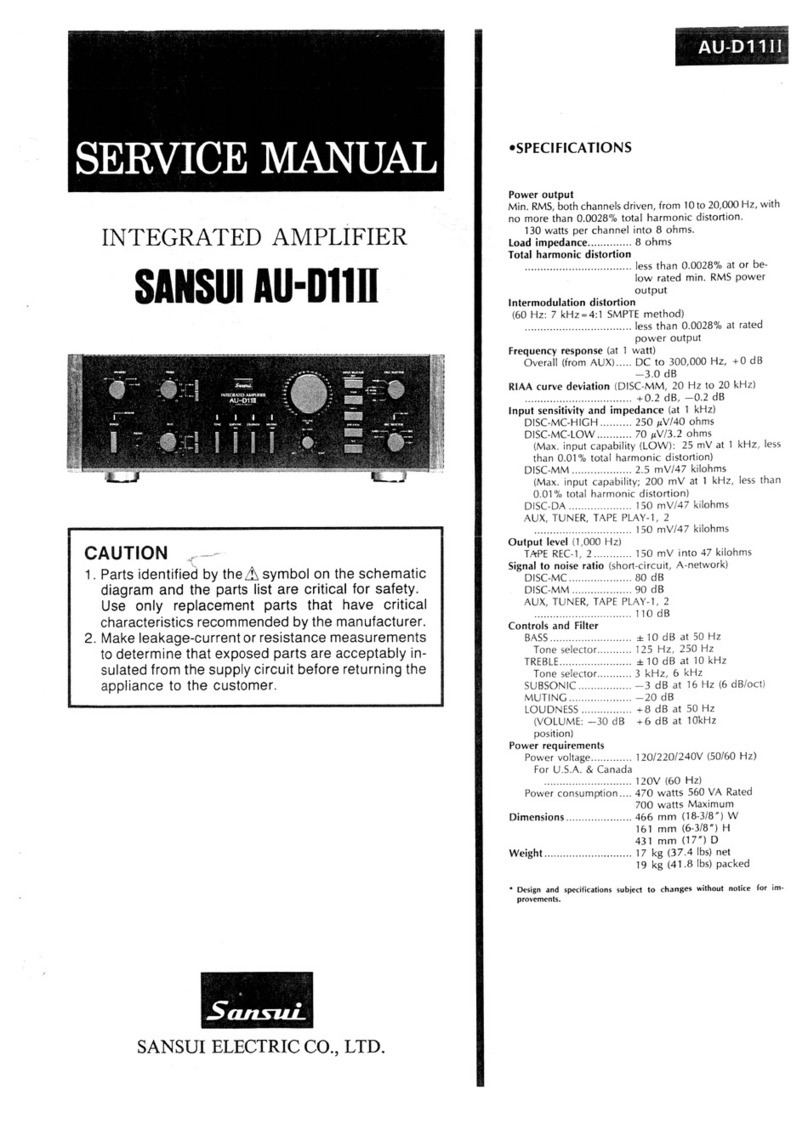 Sansui AU-D11 II User manual Sansui AU-D11 II User manual