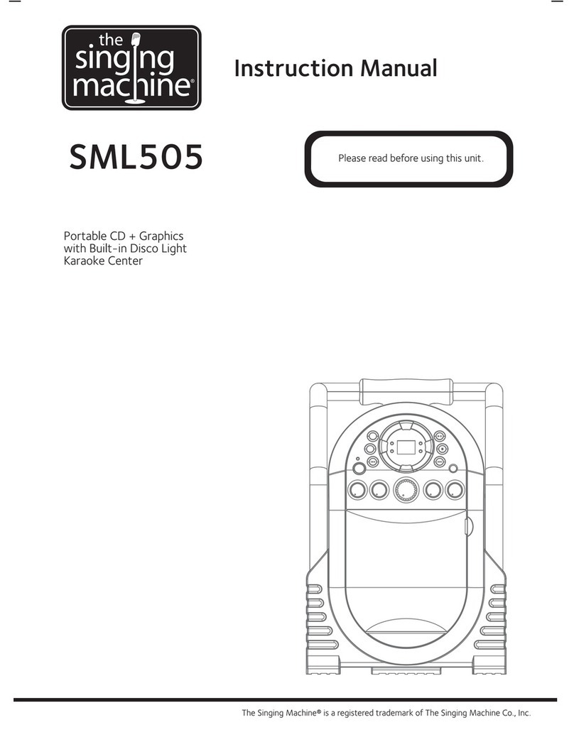 The Singing Machine SML505 User manual