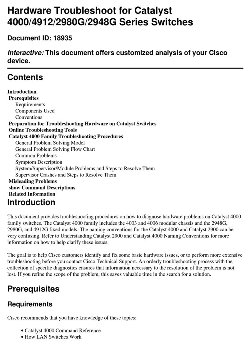 Cisco Catalyst 4000 series Instruction Manual