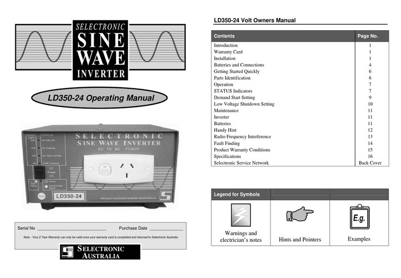 Selectronic Australia LD350-24 operating manual