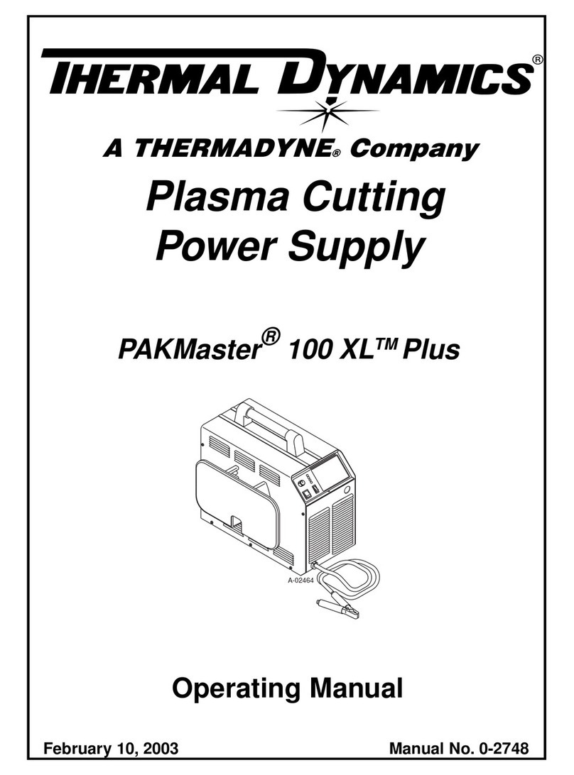 Thermal Dynamics PakMaster 100 XL plus operating manual
