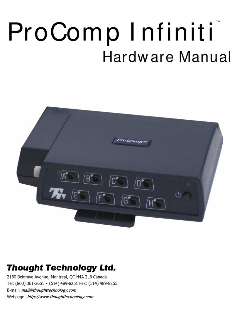 Thought Technology Ltd. Procomp Infiniti Hardware manual
