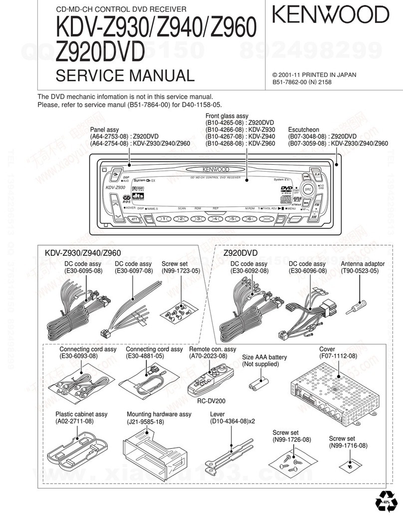 Kenwood KDV-Z930 Service manual