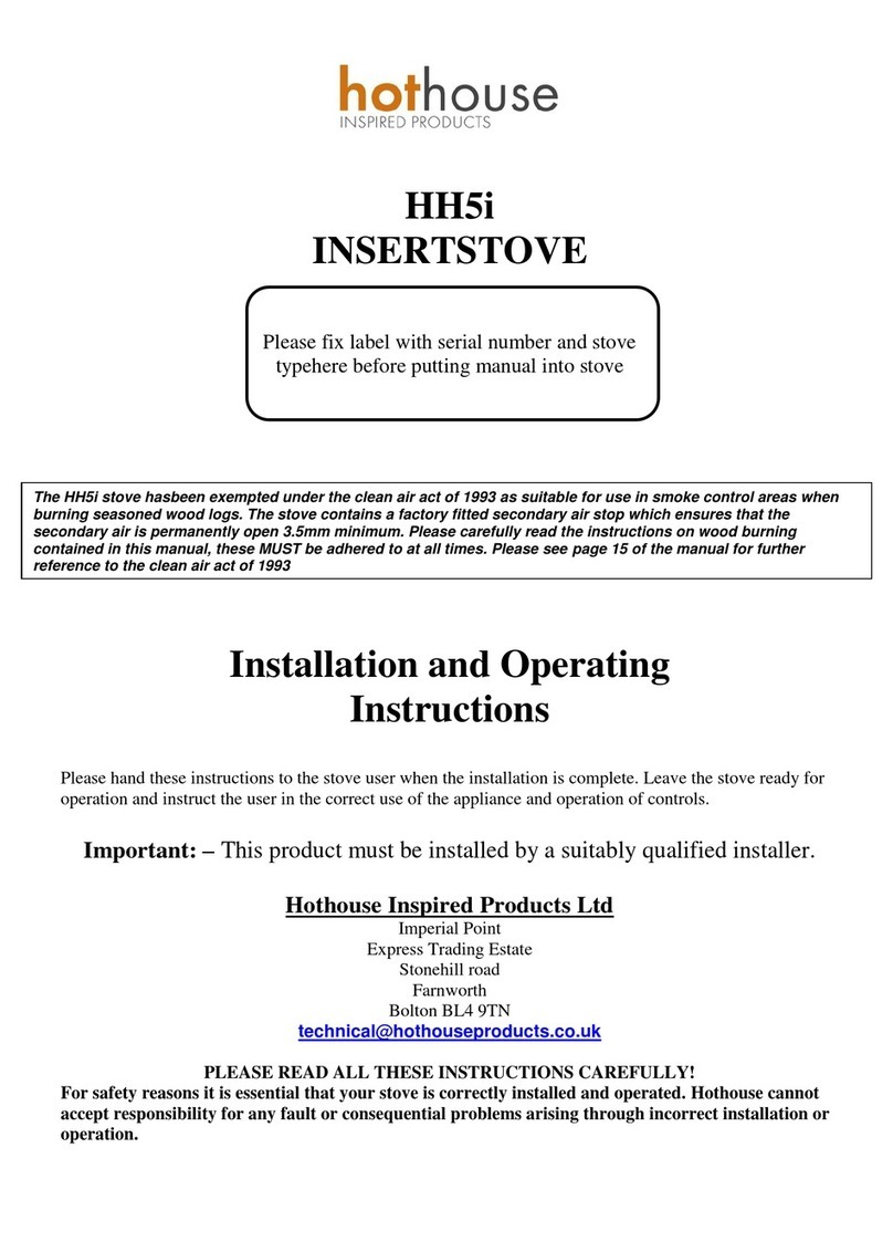 HotHouse HH5i Installation and operating instructions HotHouse HH5i Installation and operating instructions