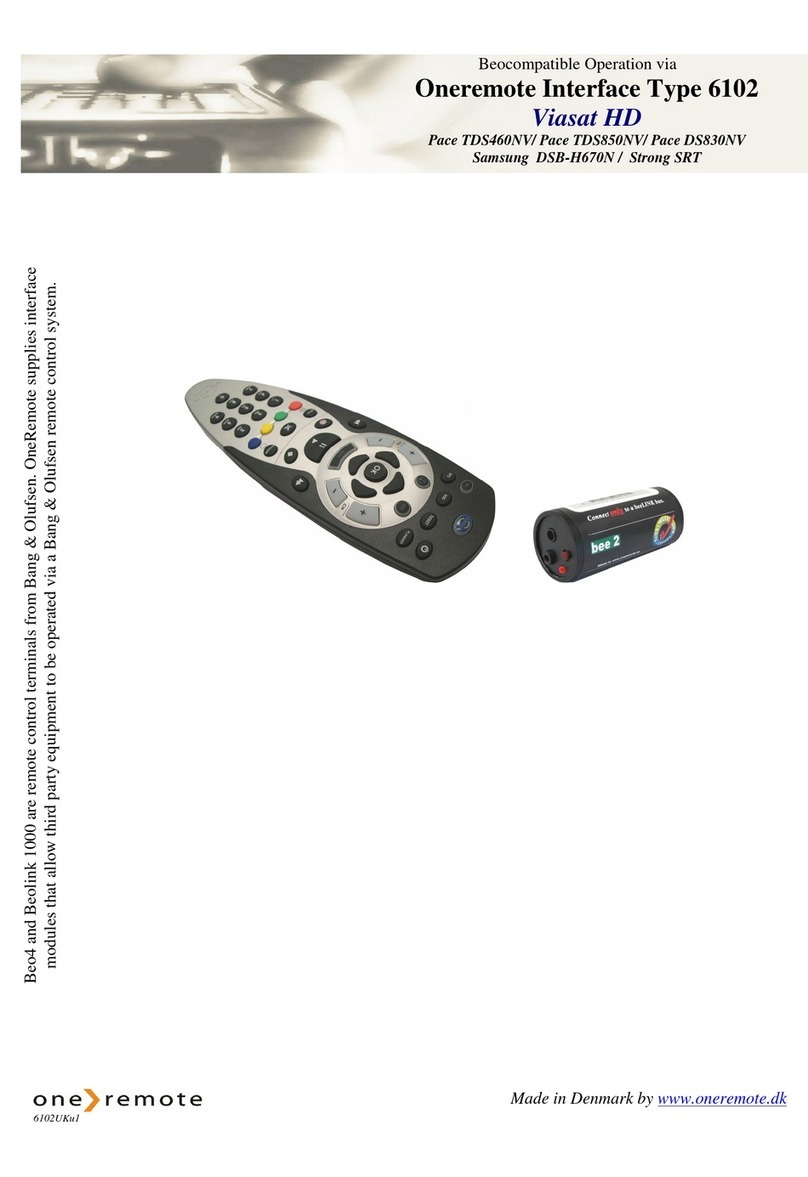 One Remote 6102 User manual