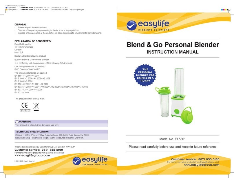 Easylife EL5801 instruction manual
