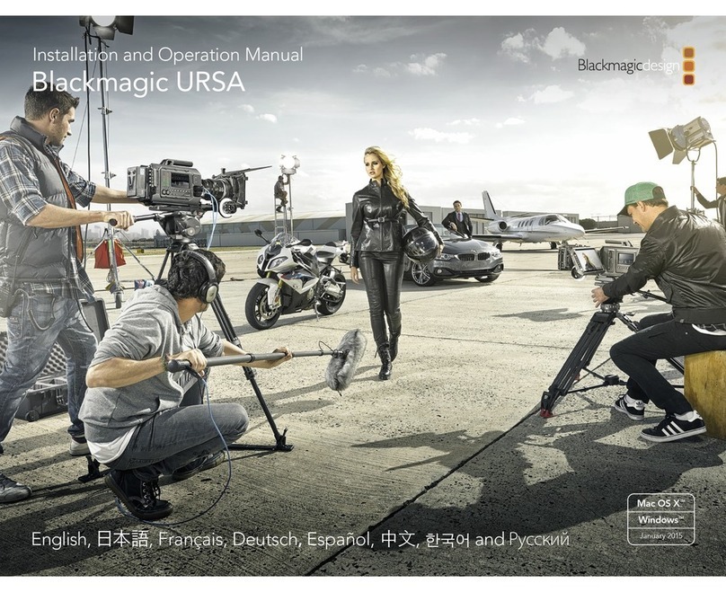 Blackmagicdesign URSA Installation and operator's manual