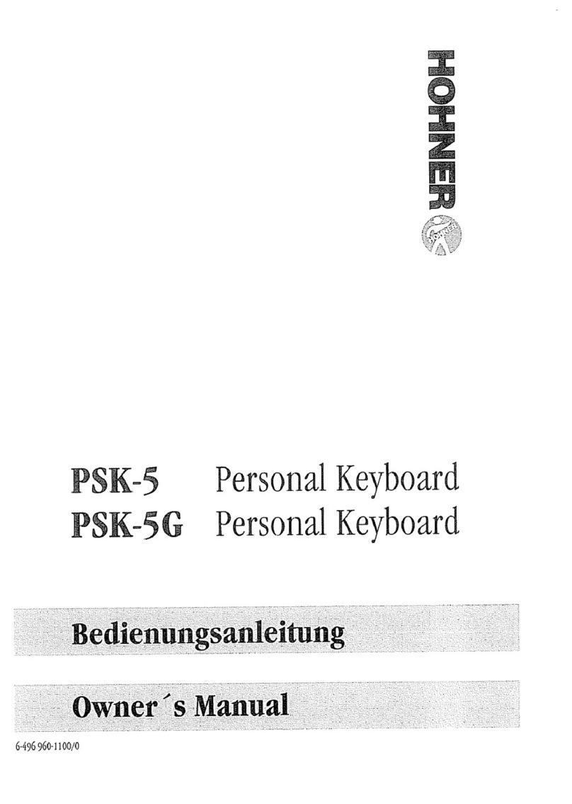 Hohner PSK-5 owner's manual