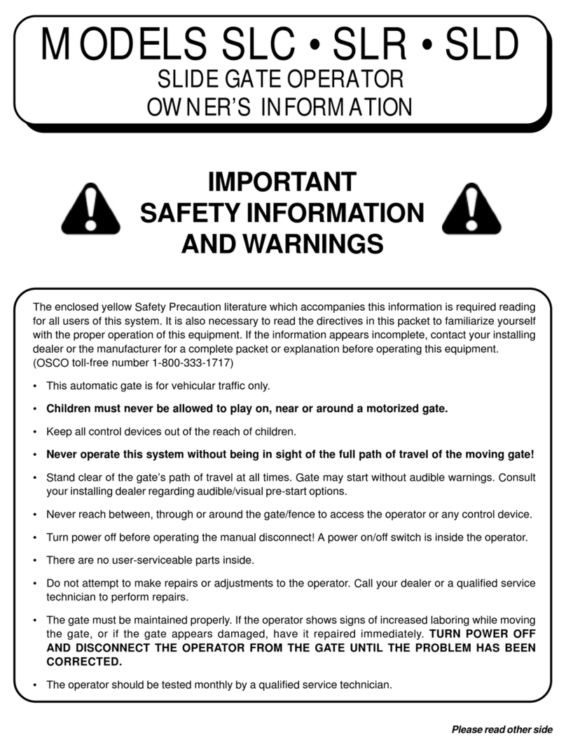 Linear SLC Owner's Information