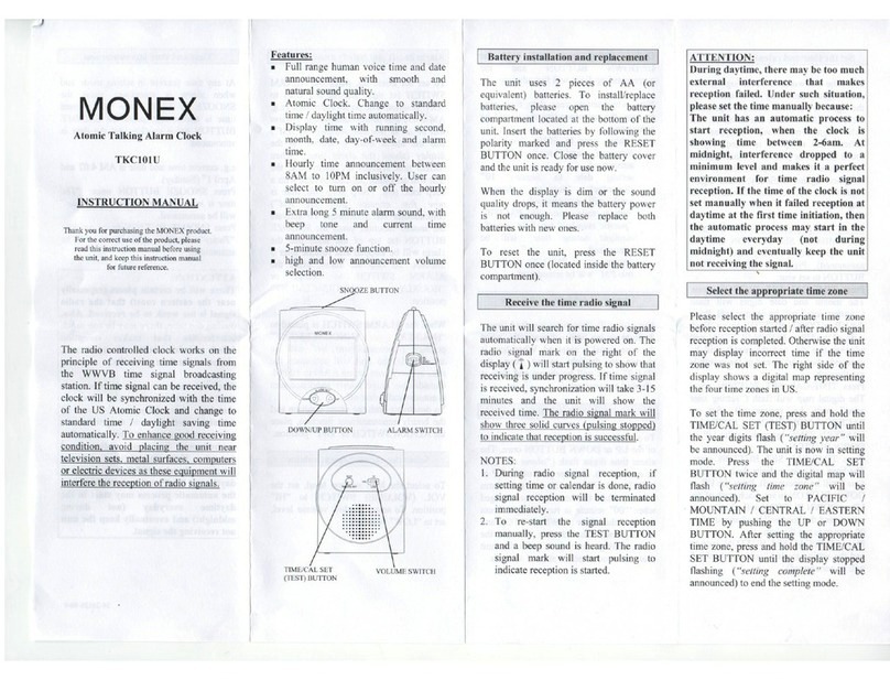 Monex TKC101U User manual