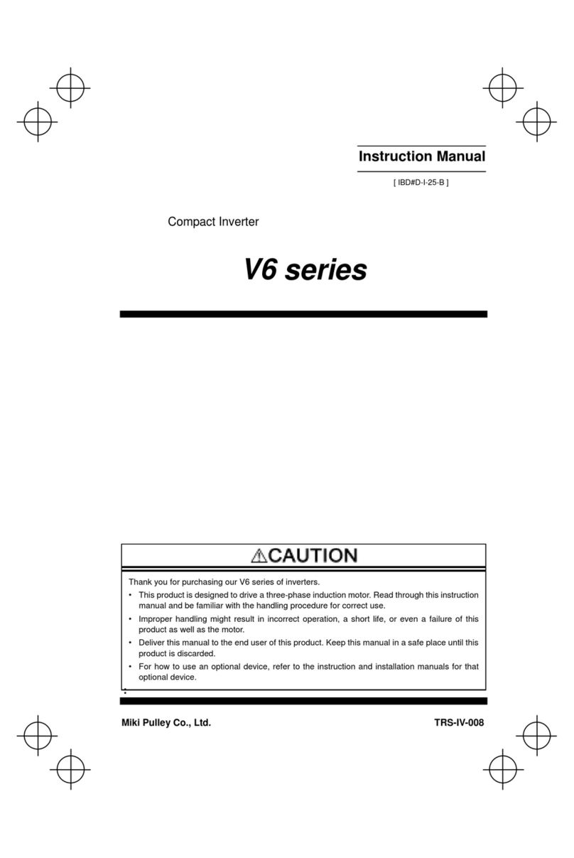 Miki Pulley V6 series instruction manual