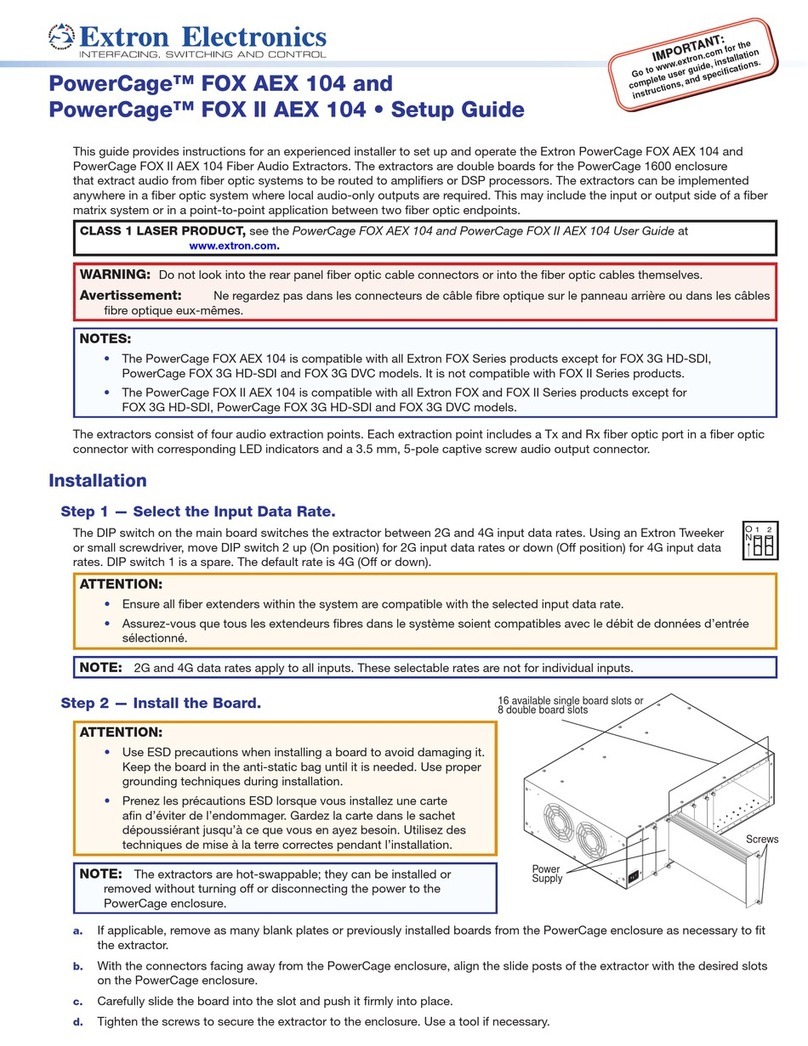 Extron electronics PowerCage FOX AEX 104 User manual