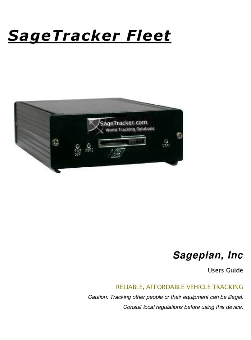 Sageplan SageTracker Fleet User manual Sageplan SageTracker Fleet User manual