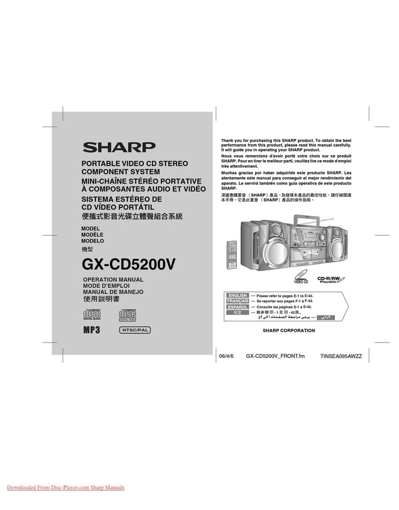 Sharp GX-CD5200V User manual