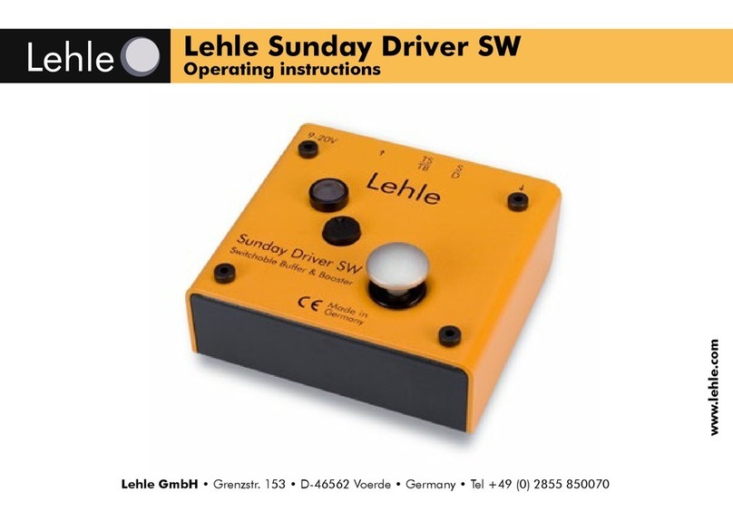 Lehle Sunday Driver SW operating instructions