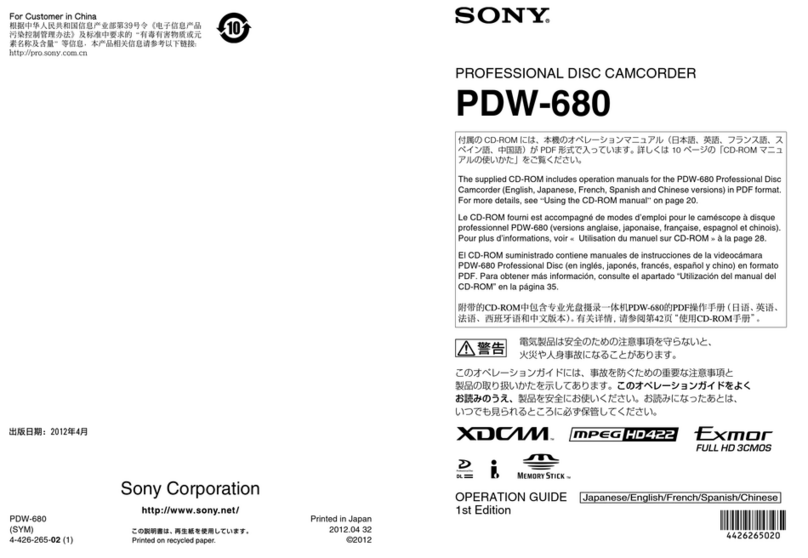 Sony PDW-680 User manual