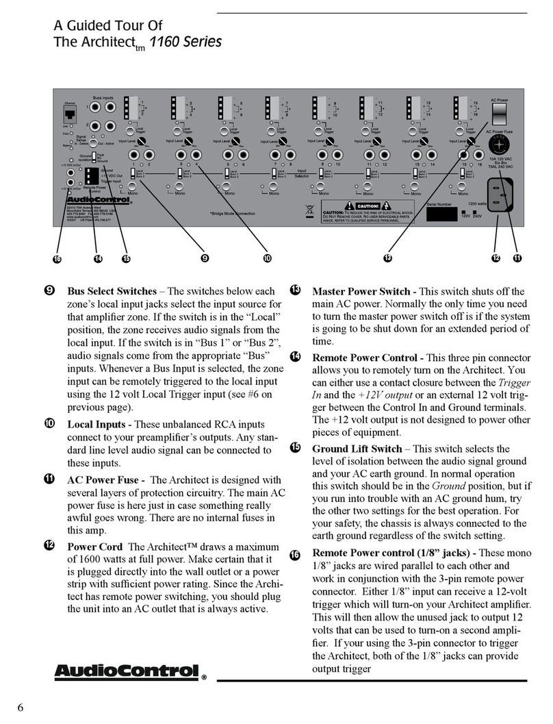 Audio Control Architect 1160 Assembly instructions
