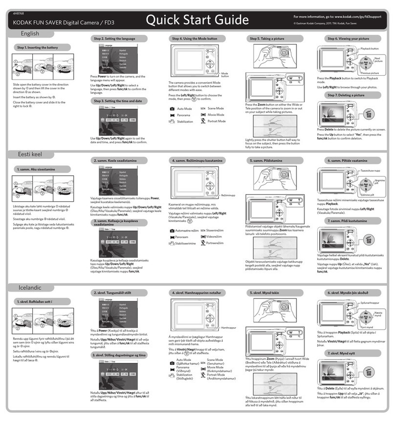 Kodak FUN SAVER FD3 User manual Kodak FUN SAVER FD3 User manual