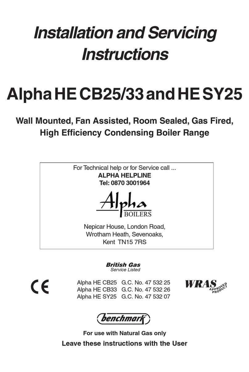 Alpha Boilers HE CB25 Installation and servicing instructions