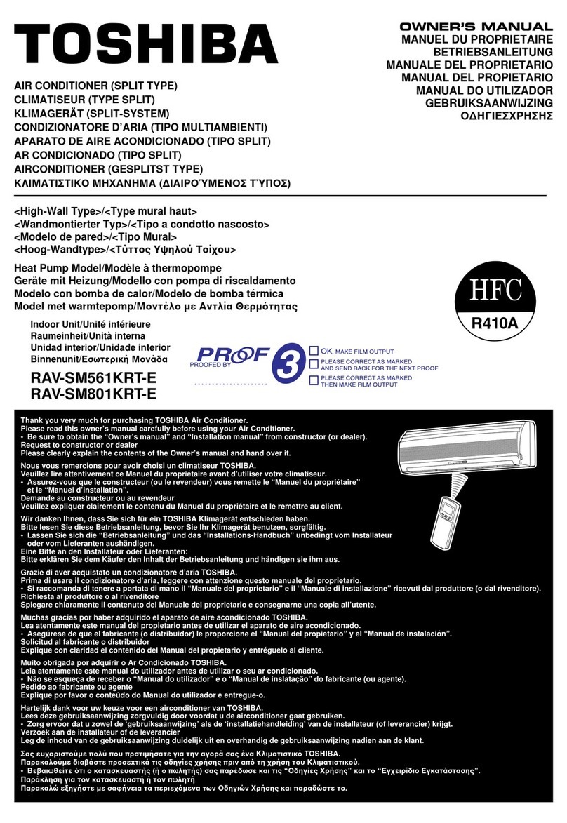 Toshiba RAV-SM561KRT-E User manual