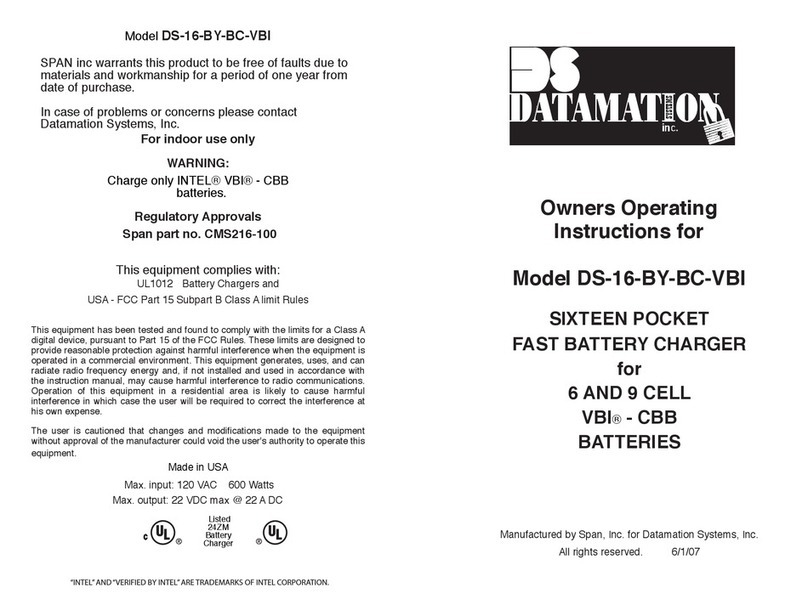 DS Datamation DS-16-BY-BC-VBI Owner's operating manual