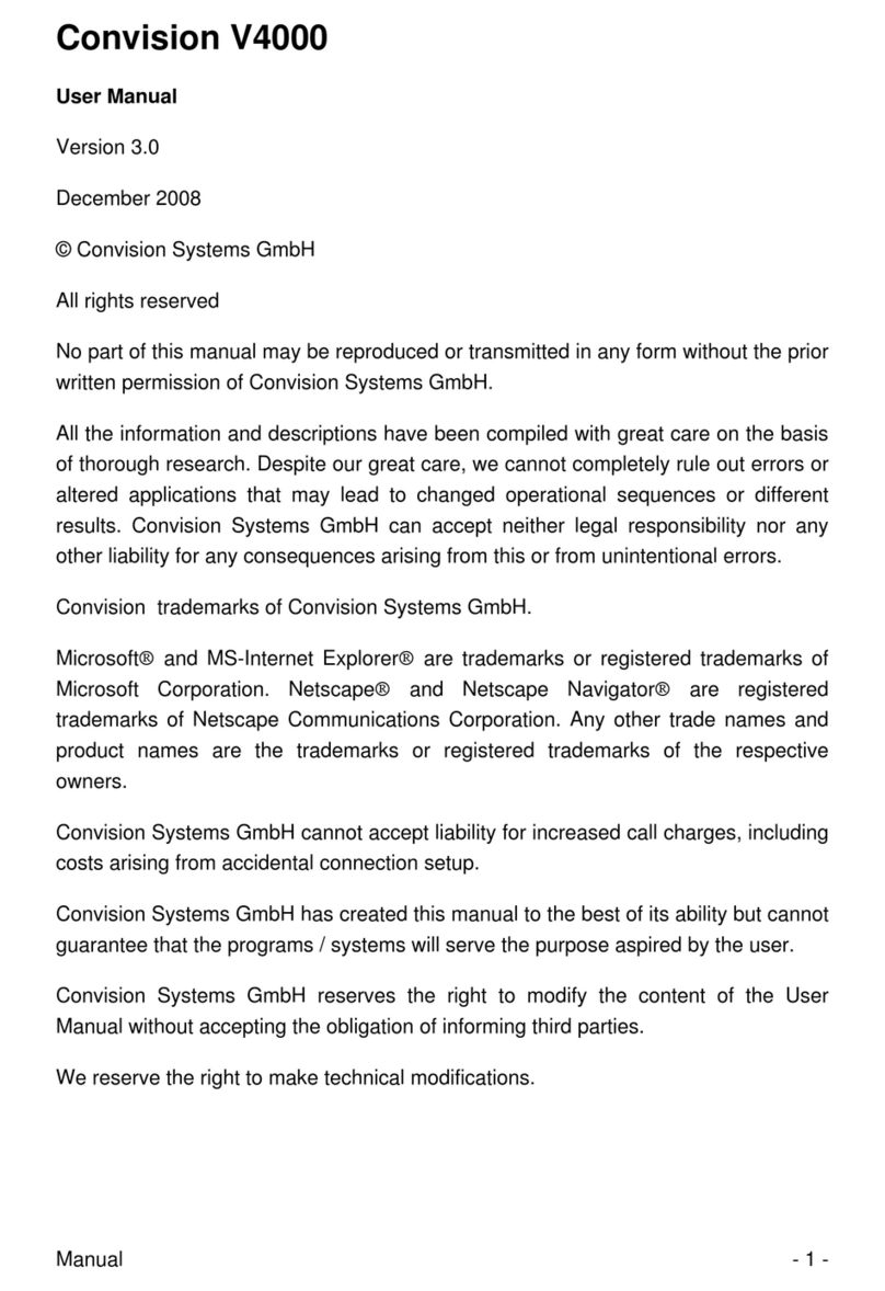 Convision V4000 user manual