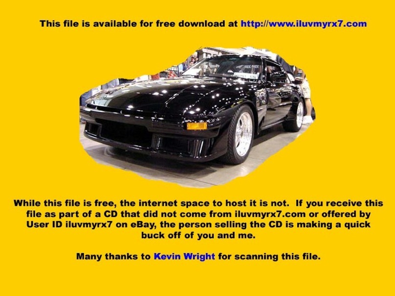 Mazda 1982 RX-7 Quick start guide