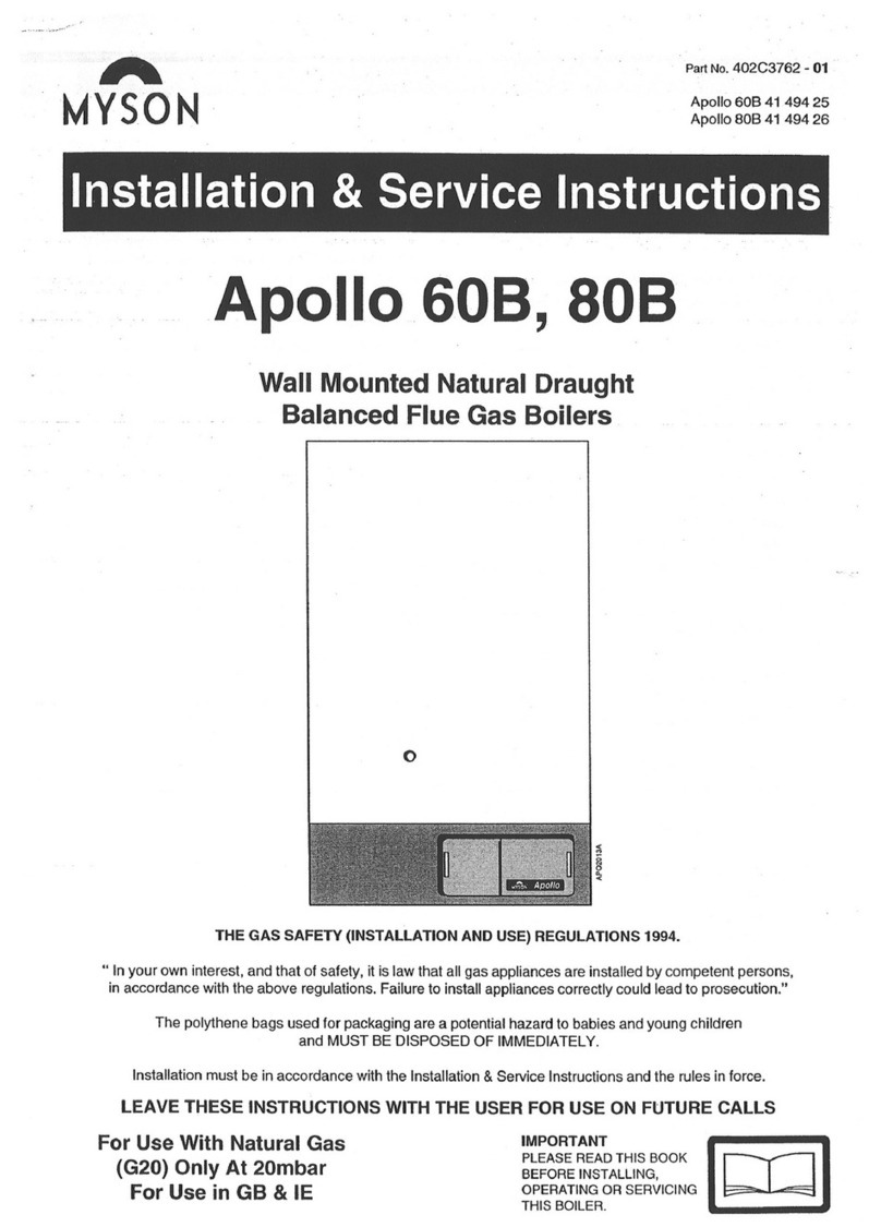 Myson Apollo 60B Installation and maintenance instructions Myson Apollo 60B Installation and maintenance instructions