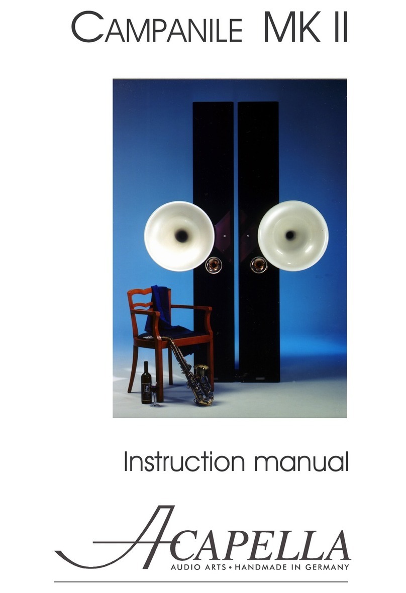 Acapella Campanile MK II instruction manual