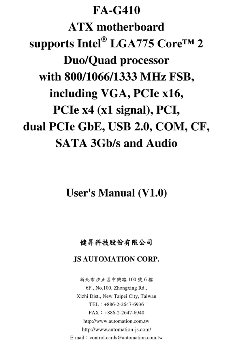 JS Automation Corp FA-G410 User manual