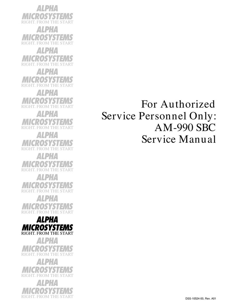 Alpha Microsystems AM-990 Service manual