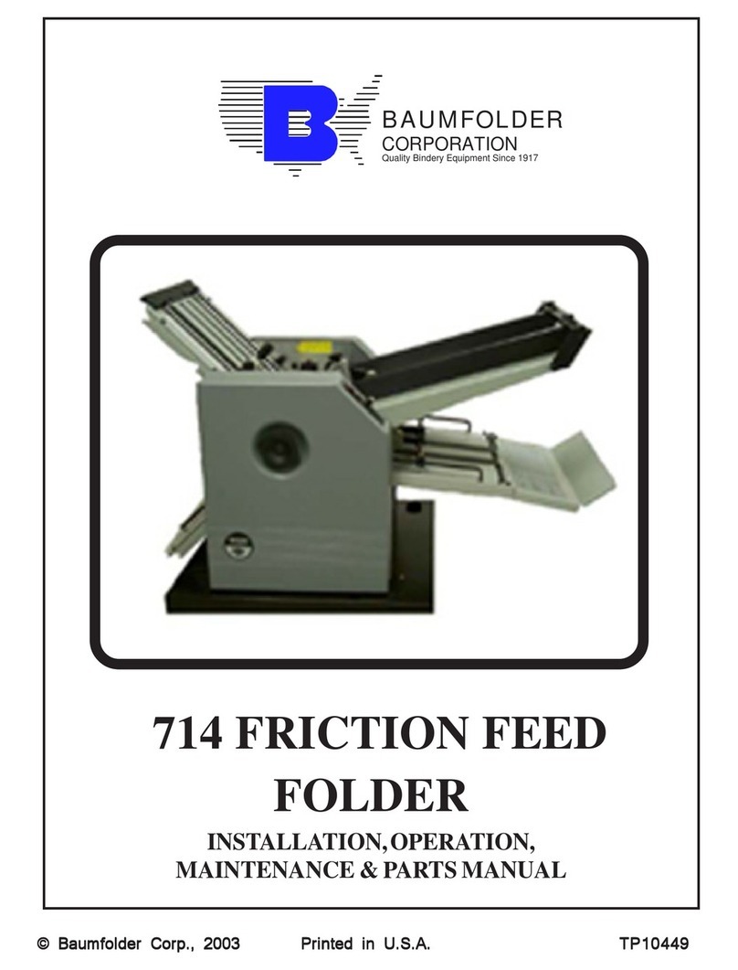 Baumfolder 714 Installation, operation & maintenance manual