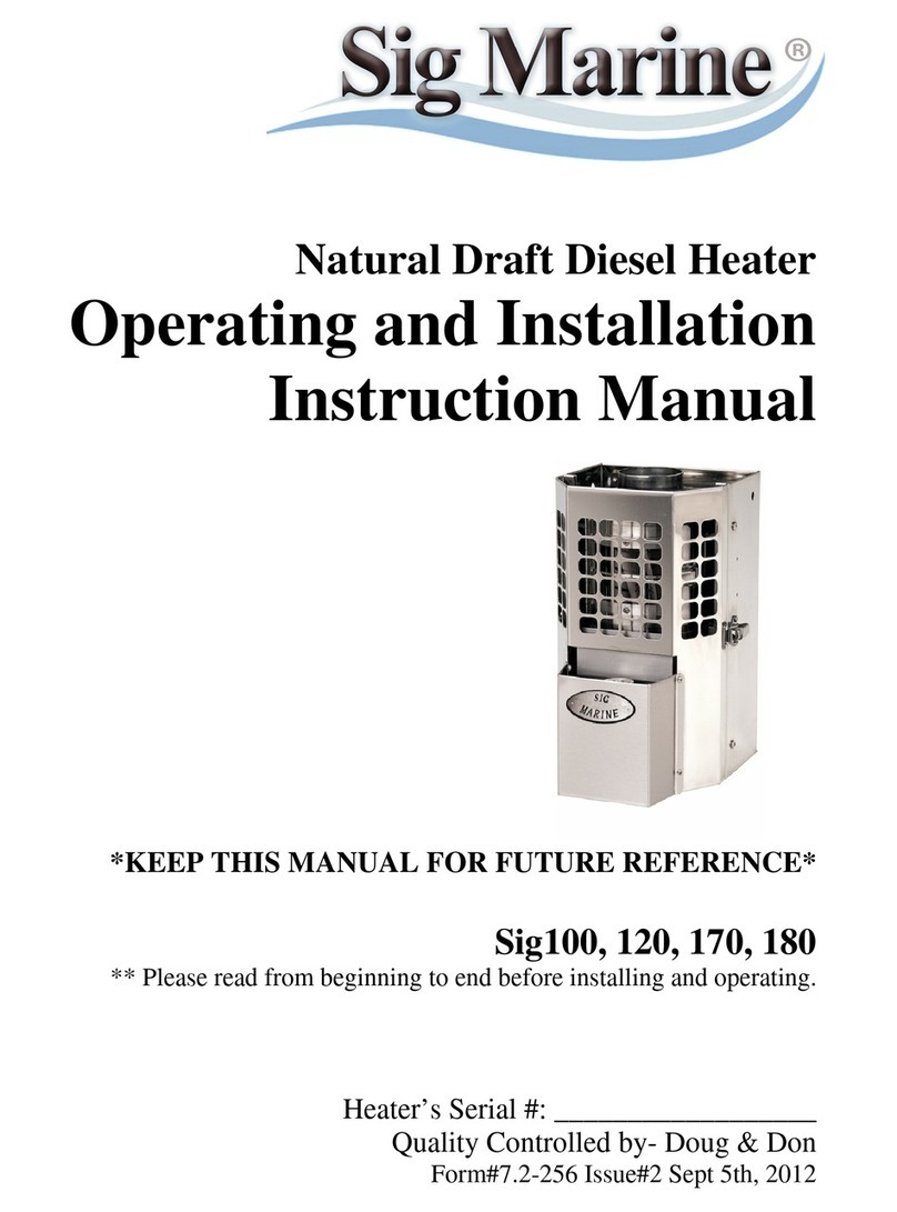 Sig Marine Sig100 Operating and installation instruction manual