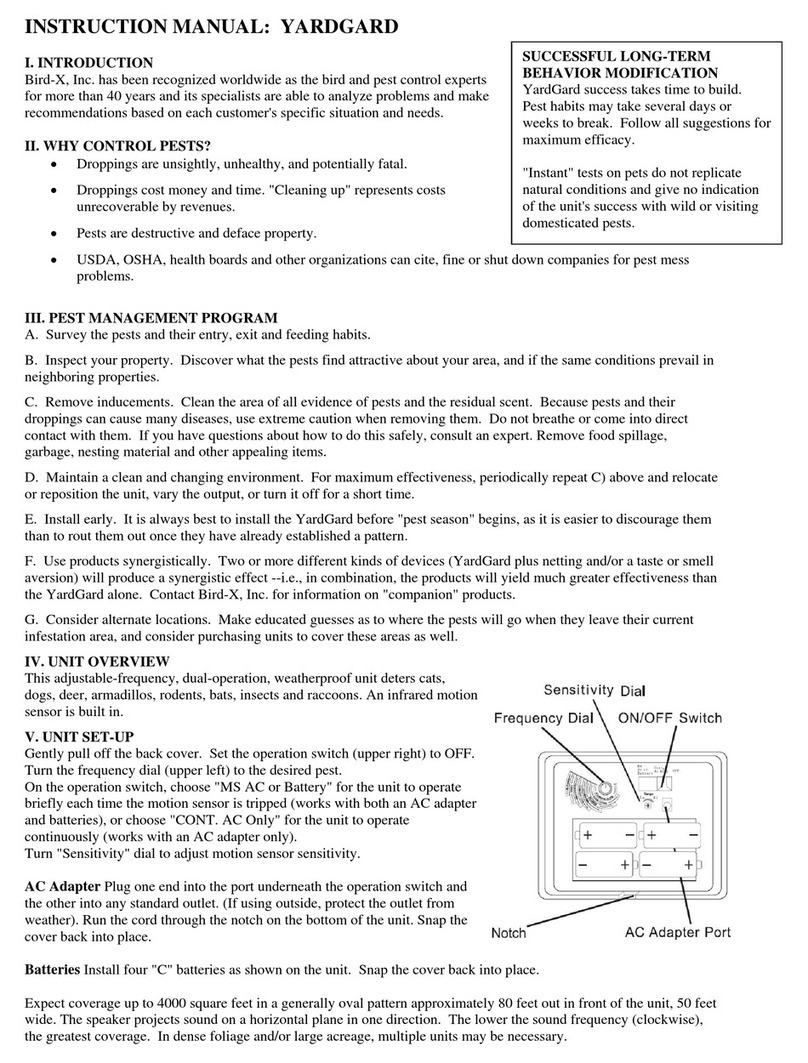Bird-X YARDGARD User manual