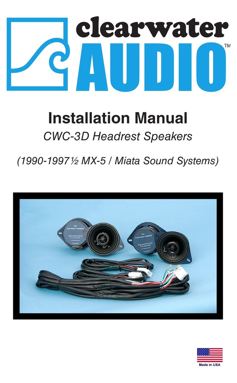 Clear Water Audio CWC-3D installation manual