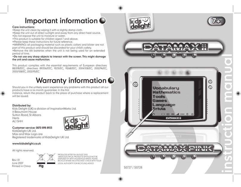 Kids Delight Datamax II instruction manual