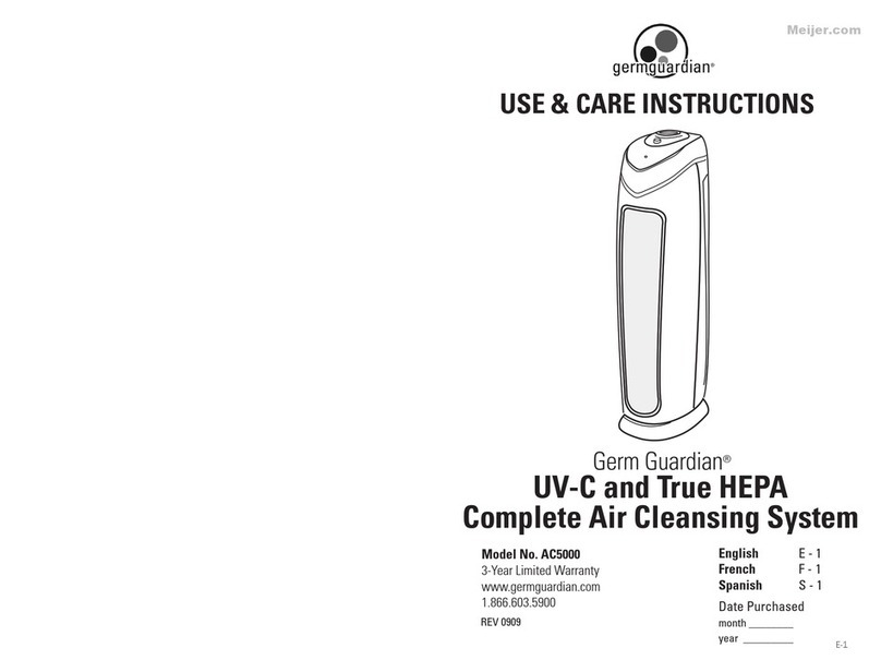 Meijer AC5000 Germ Guardian Use & care instructions