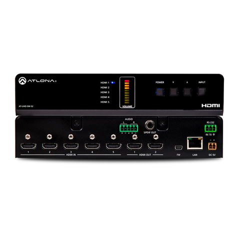 Atlona AT-UHD-SW-52 User manual