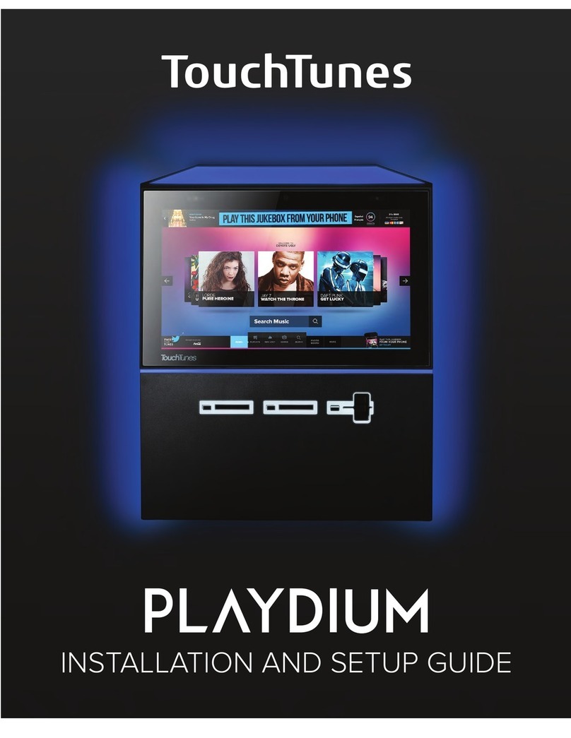 TouchTunes Playdium Installation and setup guide