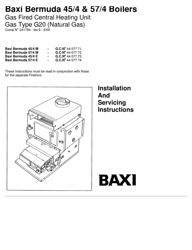 Baxi Bermuda 45/3 M Installation and servicing instructions