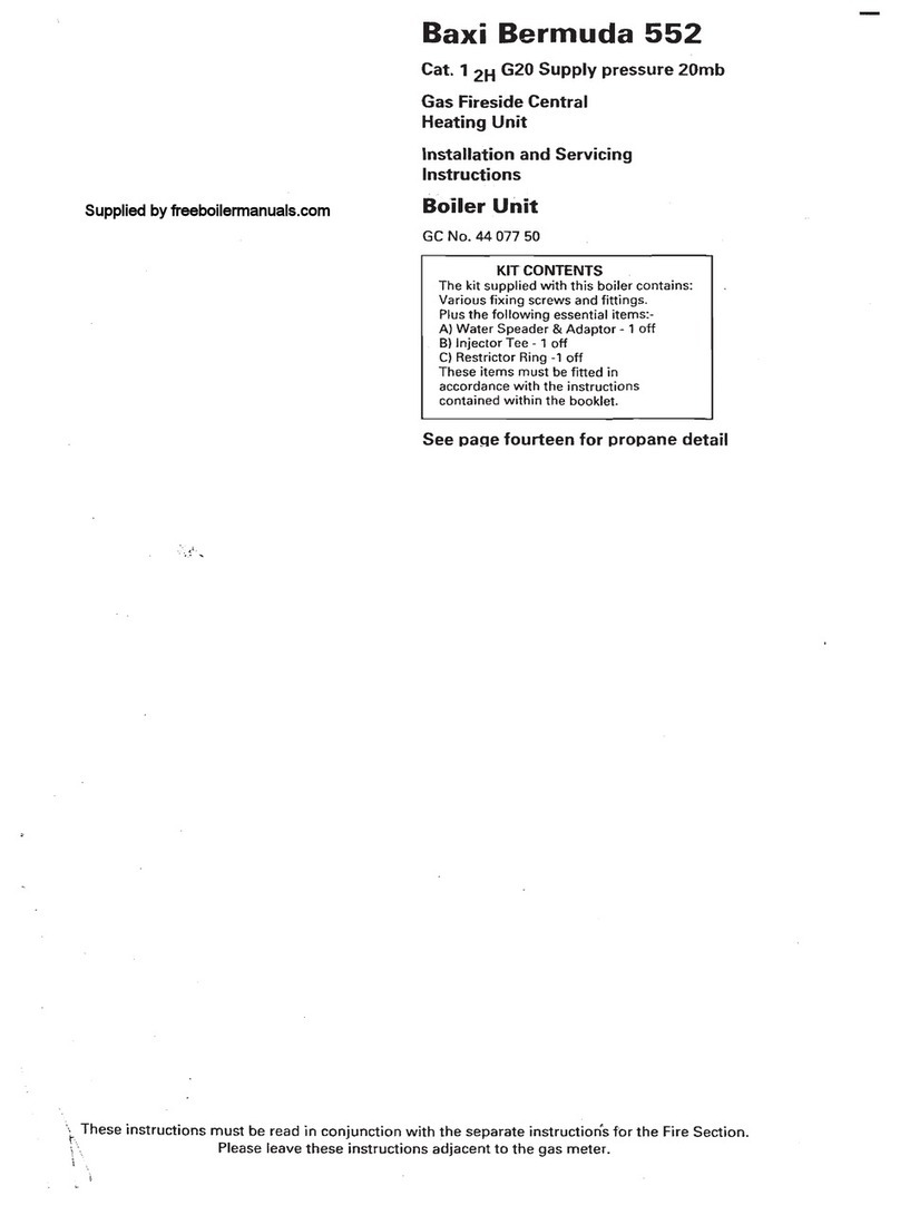 Baxi Bermuda 552 User guide Baxi Bermuda 552 User guide