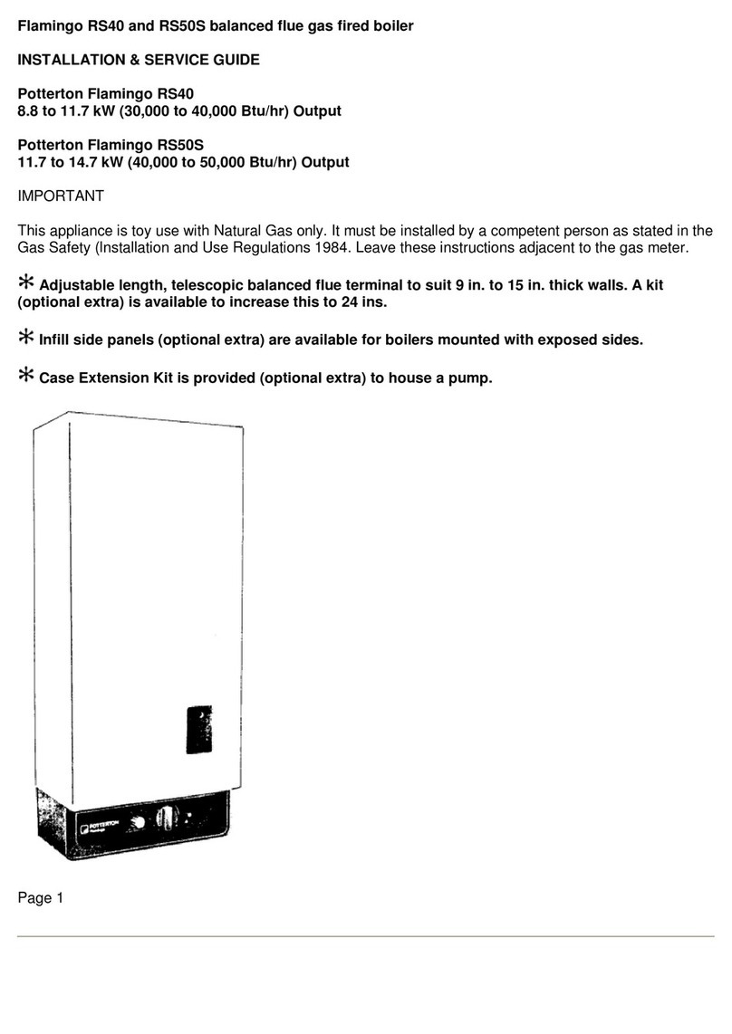 Potterton Flamingo RS40 Installation and maintenance instructions