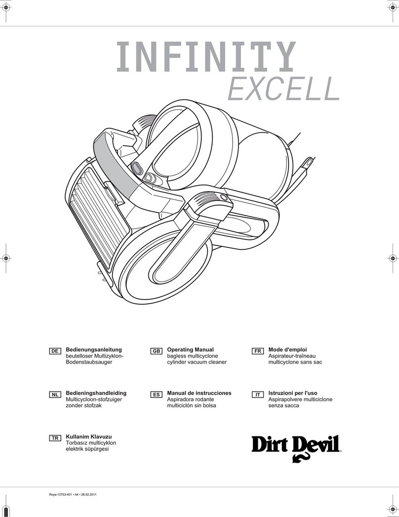 Dirt Devil Infinity Excell User manual