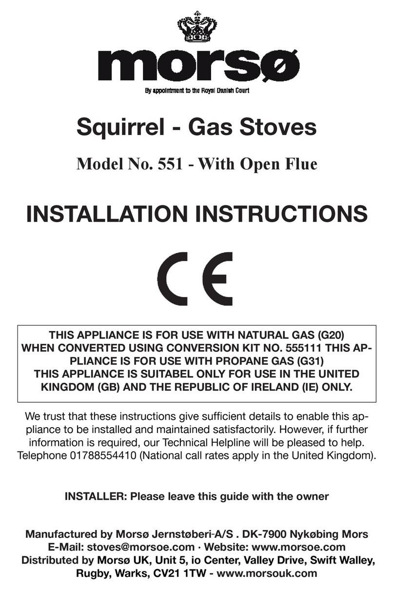 Morso SQUIRREL 551 installation instructions