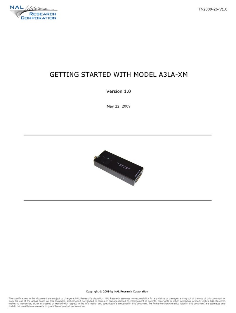 NAL A3LA-XM User manual NAL A3LA-XM User manual