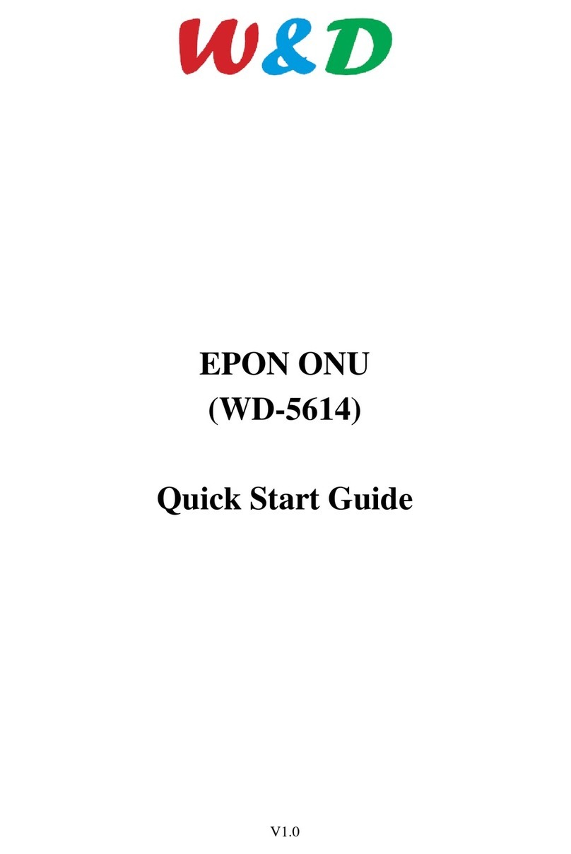 W&D EPON ONU WD-5614 quick start guide