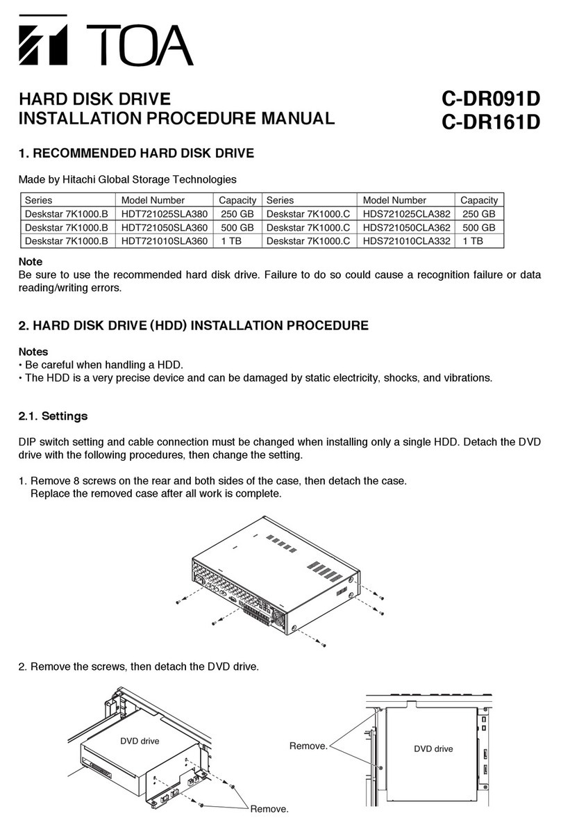 Toa C-DR091D PL installation manual